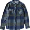 Online Vissla Eco-Zy Long Sleeve Polar Flannel Dusty Green
