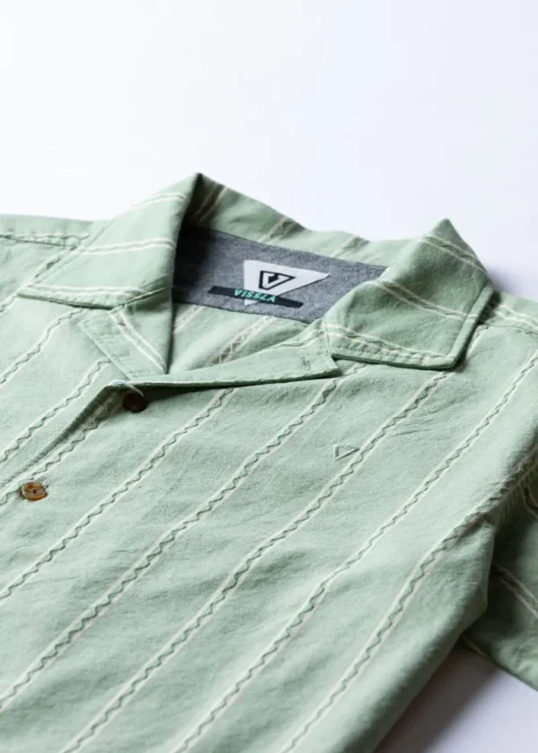 Hot Vissla Glider Dobby Eco Short Sleeve Shirt Camp Green