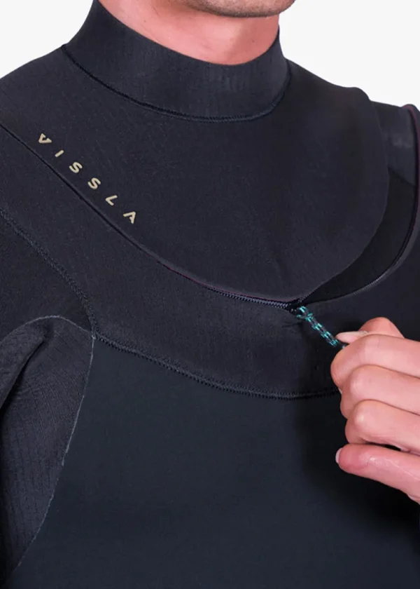 Cheap Vissla New Seas 4-3 U - Zip Wetsuit Black 2