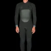 Shop Vissla North Seas 3-2 Full Chest Zip Wetsuit Black