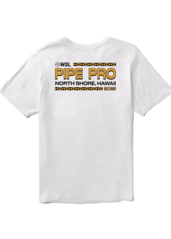 New Vissla Pipe Pro Stacked Short Sleeve Tee White