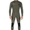 Fashion Vissla 7 Seas 4-3 Full Chest Zip Wetsuit Army