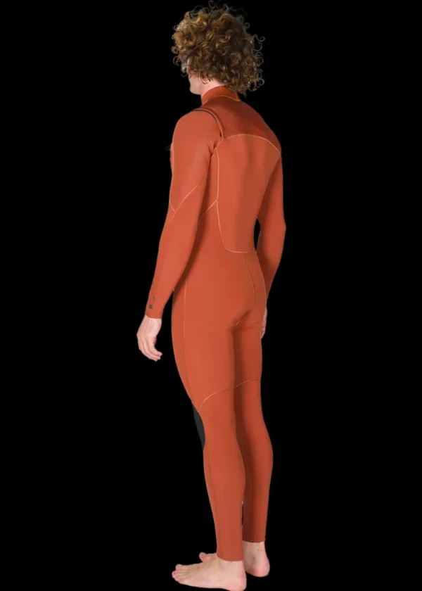Clearance Vissla 7 Seas 3-2 Full Chest Zip Wetsuit Terracotta