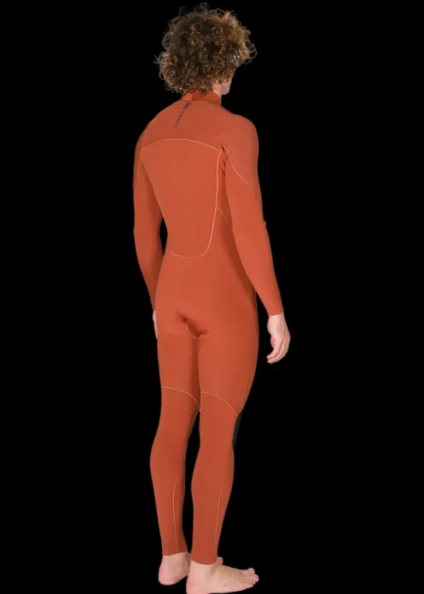 Clearance Vissla 7 Seas 3-2 Full Chest Zip Wetsuit Terracotta