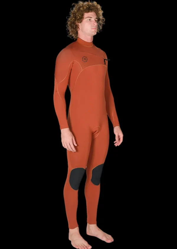 Clearance Vissla 7 Seas 3-2 Full Chest Zip Wetsuit Terracotta