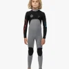 Shop Vissla 7 Seas Boys 4-3 Bolt Full Chest Zip Wetsuit GREY