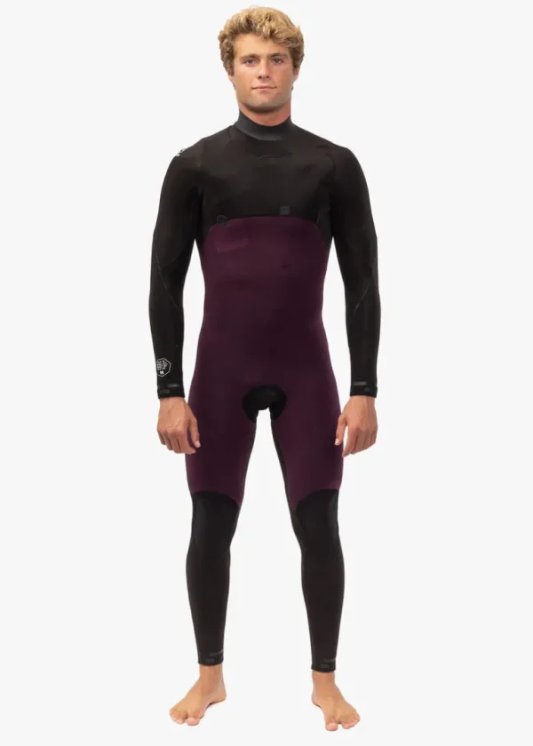 Store Vissla 7 Seas Comp 3-2 Full Chest Zip Wetsuit Graphite