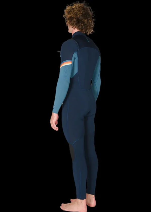 Clearance Vissla 7 Seas Raditude 4-3 Full Chest Zip Wetsuit Dark Navy