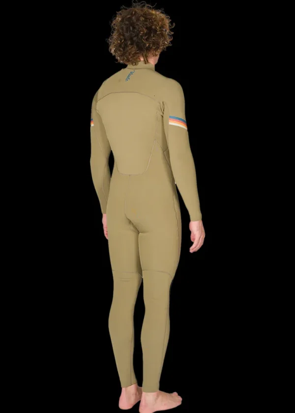 Discount Vissla 7 Seas Raditude 3-2 Full Chest Zip Wetsuit Dark Khaki