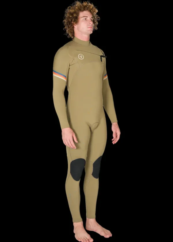 Discount Vissla 7 Seas Raditude 3-2 Full Chest Zip Wetsuit Dark Khaki