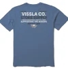 Cheap Vissla Stoke Supply Short Sleeve Pocket Tee BLU - Blue