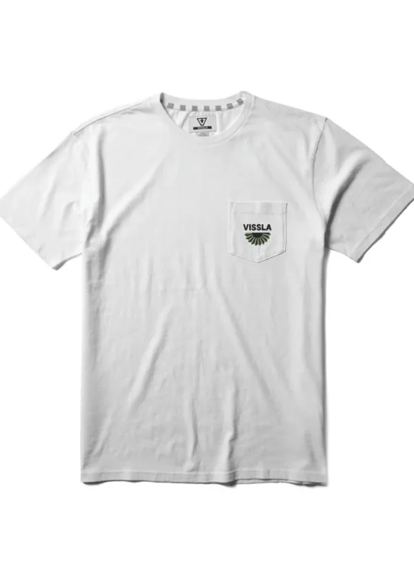 Sale Vissla Stoke Supply Short Sleeve Pocket Tee White