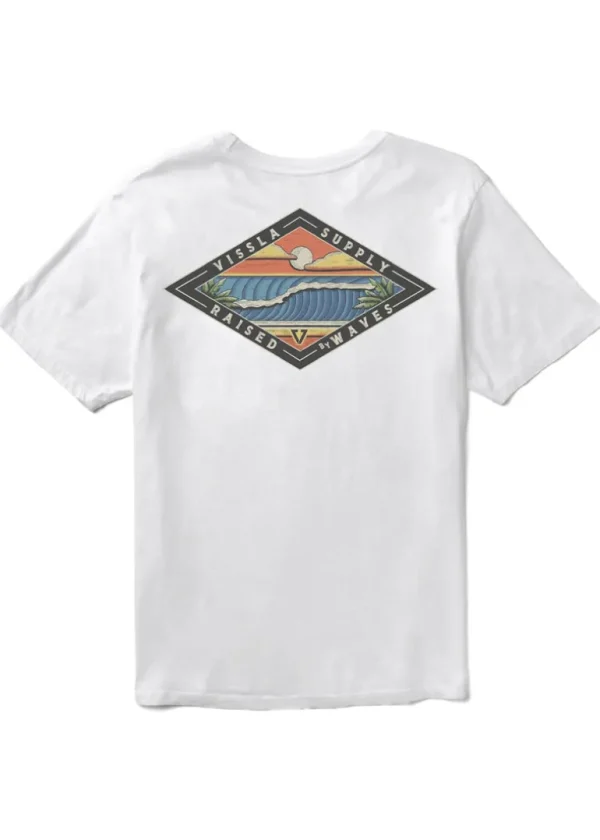 Online Vissla Wave Chasers Premium Organic Pocket Tee White