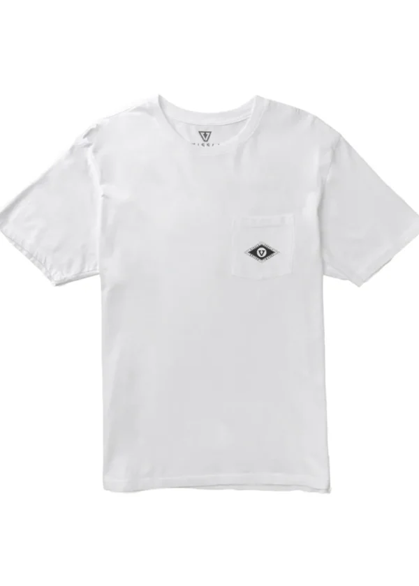 Online Vissla Wave Chasers Premium Organic Pocket Tee White